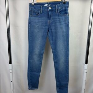 Old Navy Rockstar Super Skinny Jeans 4P Petite Mid Rise Stretch Blue
